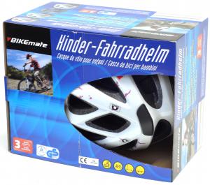 Велошлем CRATONI BIKEmate MTB белый/розовый бабочки, 49-54 см