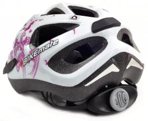 Велошлем CRATONI BIKEmate MTB белый/розовый бабочки, 49-54 см