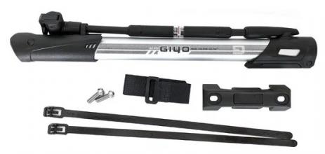 Велонасос GIYO GM-641 mini pump алюминиейвый, Т-обр.ручка, длинный шланг