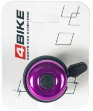 Звонок 4BIKE BB3207-Blk алюминий/пластик, D-40мм, пурпурный