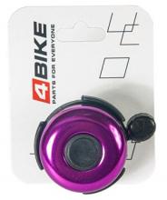 Звонок 4BIKE BB3204-Blk латунь, D-52мм, пурпурный
