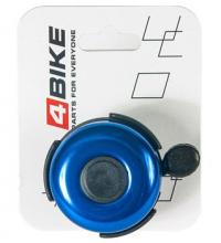 Звонок 4BIKE BB3204-Blk латунь, D-52мм, голубой
