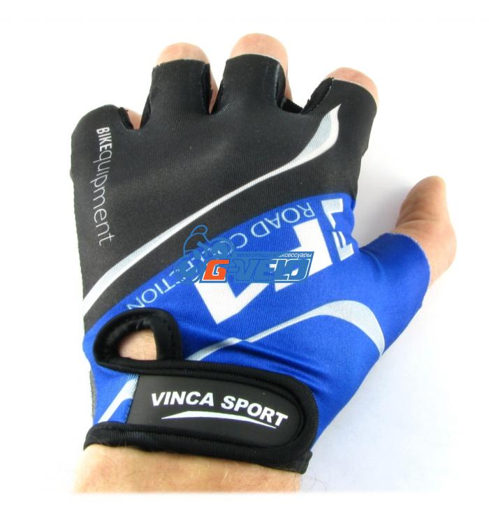 Велоперчатки Vinca Sport F1 синие, VG 924 blue