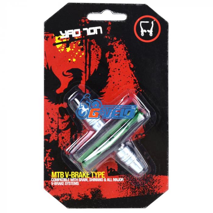 Колодки V-brake MIXIEER MX-BS128 72м черный/зеленый