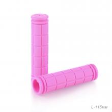 Грипсы резиновые 115 мм, PVC-Pink, розовые