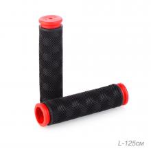 Грипсы резиновые 120 мм, PVC, черные/красные