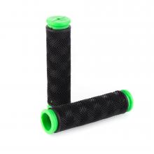 Грипсы резиновые 120 мм, PVC, черные/зеленые