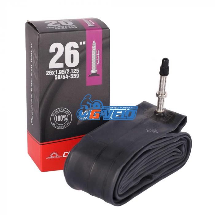 Камера 26 CHAOYANG SUPER LITE 26*1,95/2,125 велониппель FV 48 мм, 142гр, бутиловая