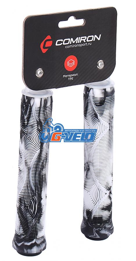 Грипсы 160 мм BMX, материал термопластичный эластомер + 2 заглушки, серые