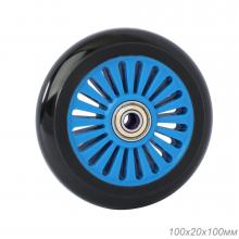 Колесо PU для трюковых самокатов, 100мм, обод пластиковый с подшипниками ABEC-9