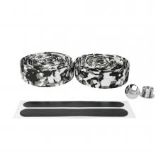 Обмотка на руль, полиуретан, 30х1900 мм, пара, с торцев. заглушк., черн/белый, HL-GR28-1