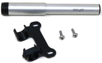 Велонасос GIYO GP-87A mini pump, алюминиевый, авто/вело нипель, с фиксатором, max 5 bar