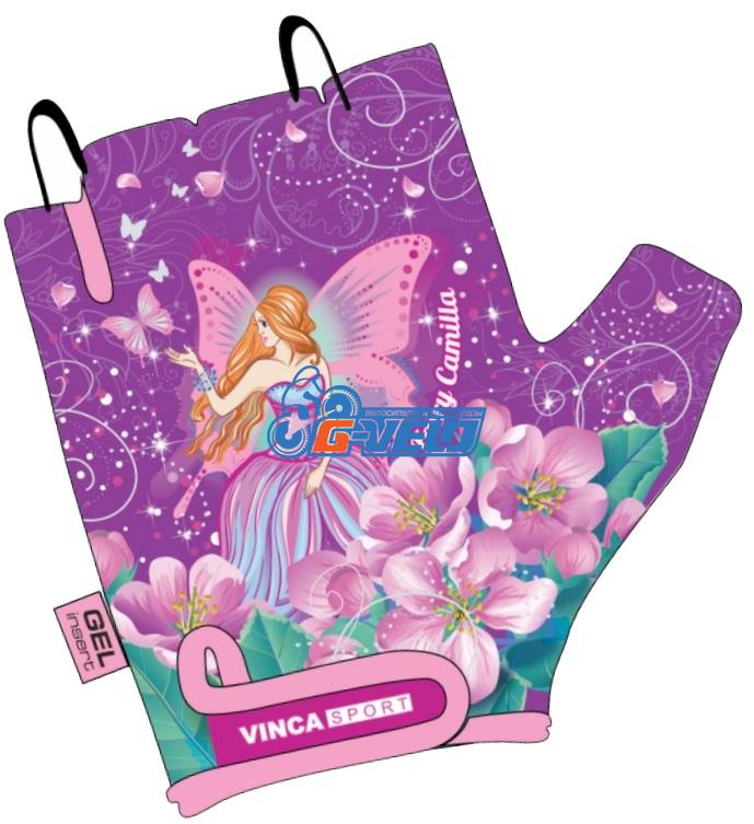 Велоперчатки детские Vinca Sport фиолетовые, VG 953 Fairy Camilla