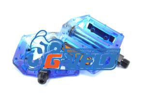 Педали Z-Plus Z-0911, Fade, пластик прозрачный/синий, CrMo ось 9/16", 90x95x28mm, 127g