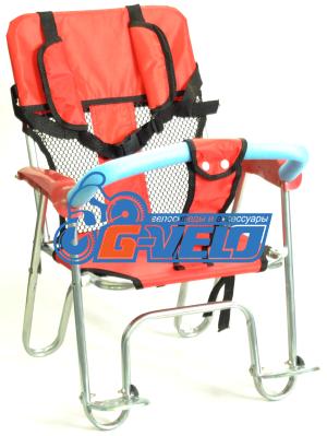Кресло детское пластик/алюм на багажник DM-ZY/3A красное
