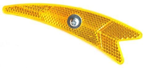Отражатель на спицы (стрелка) пластик (желтый), крепление винт. HL-R14