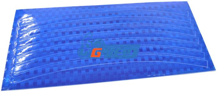 Vinca Sport, Набор светоотражающих накладок на обод велосипеда, цвет синий, 8 шт. STA 114 blue