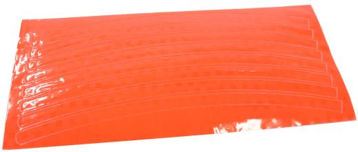 Vinca Sport, Набор светоотражающих накладок на обод велосипеда, цвет оранжевый, 8 шт. STA 114 orange