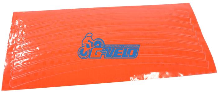 Vinca Sport, Набор светоотражающих накладок на обод велосипеда, цвет оранжевый, 8 шт. STA 114 orange