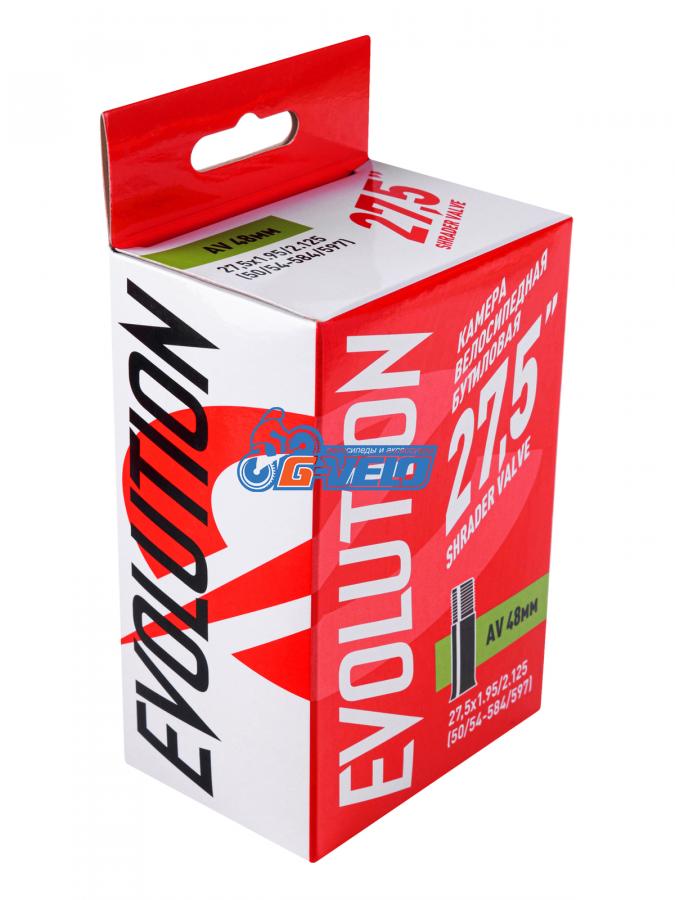 Камера 27,5 EVOLUTION 27.5" x 1.95/2.125 (50/54-584/597), автониппель AV 48мм, бутил