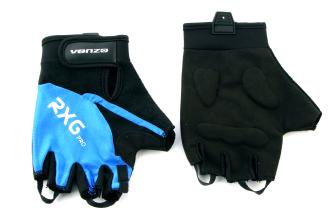 Велоперчатки VENZO VZ-F29-003 короткие пальцы, синие