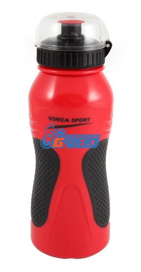 Фляга велосипедная Vinca Sport, с защитой от пыли 600 мл, красная, VSB 39 red