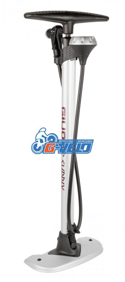 Стационарный насос с манометром GIYO стальной GF-54, floor pump, авто/вело нипель, 16 bar