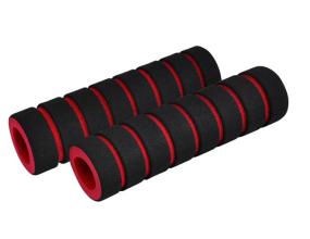 Грипсы поролоновые, цвет черно-красный 110 мм, арт. 83