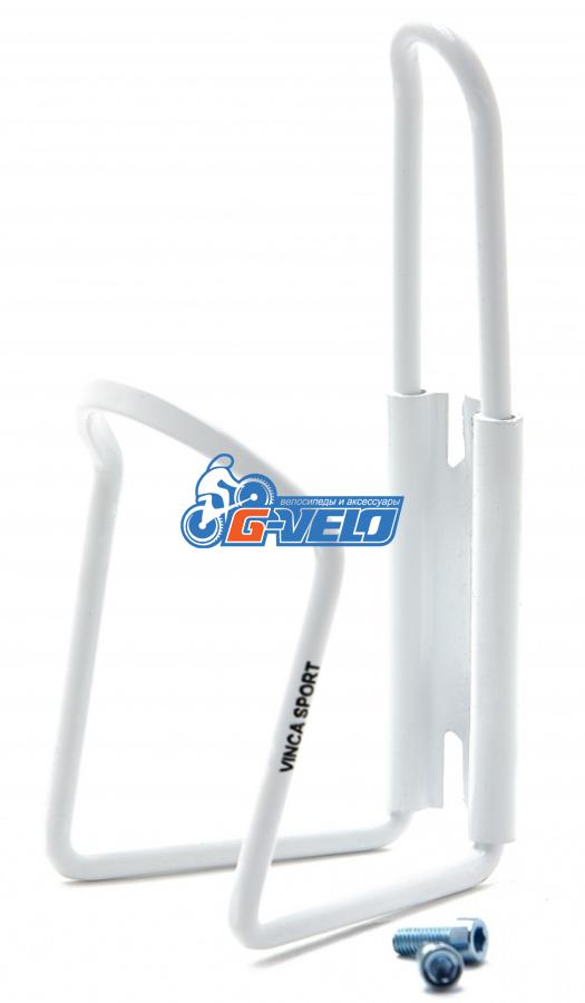 Флягодержатель алюминиевый Vinca Sport, в комплекте с болтами, белый HC 11 white