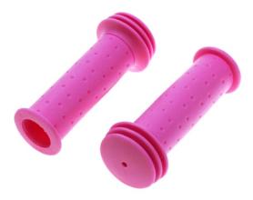 Грипсы TRIX для детских велосипедов 102 мм, упор, розовые, HL-G96 pink