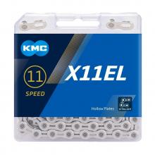 Цепь KMC X11EL 10ск 118 зв с замком, EXTRA LIGHT, полые пластины