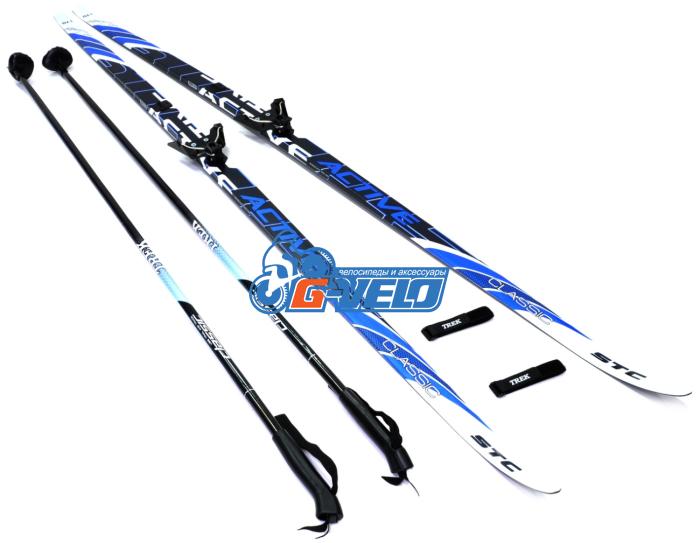 Лыжный комплект STC Step, NN75, палки, липучки