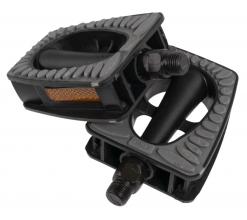 Педали NECO WP108 ось 9/16" MTB пластиковые с прорезиненной рамкой, 111x85 мм, 380 гр