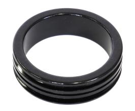 Проставочное кольцо NECO 1 1/8", 10 мм, облегченное, черное, AS 3510R BK