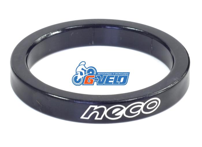Проставочное кольцо NECO 1 1/8", 5 мм, черное, AS 3505 BK