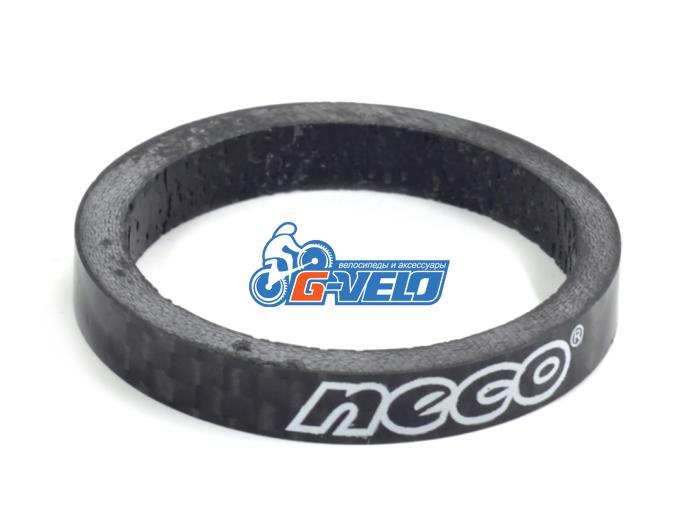 Проставочное кольцо NECO 1 1/8", карбоновое, 5 мм, черное, CS3505 BK