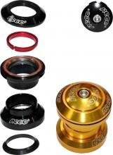 Рулевая колонка NECO 1-1/8" безрезьбовая H711 BK, высота 29±0.5мм, промподшипники 112 г, GOLD