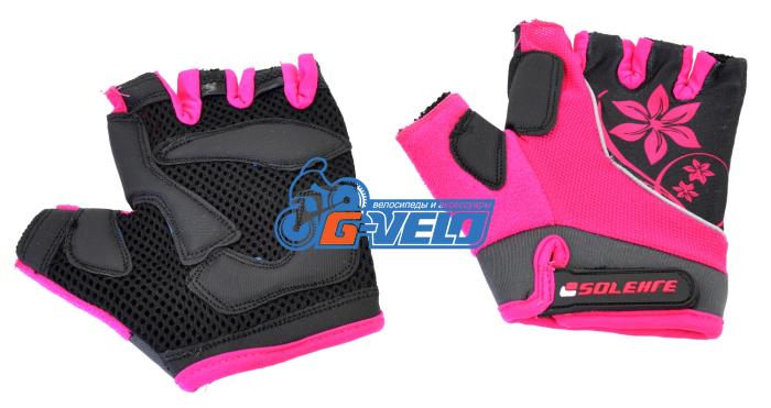 Велоперчатки SOLEHRE SB-01-5281, розовые