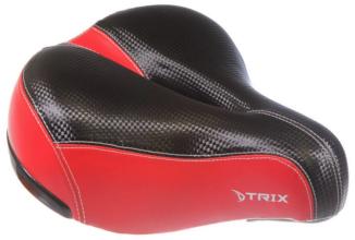Седло TRIX GFAZ-32 черный с красной вставкой, 270*240мм