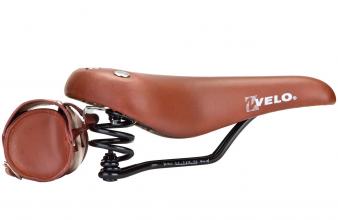 Седло Velo VL-8114S Cruiser Series, б/крепления, c бордачком, вес 800гр, 268 x 221