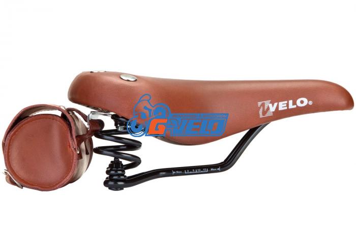 Седло Velo VL-8114S Cruiser Series, б/крепления, c бордачком, вес 800гр, 268 x 221