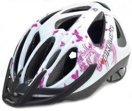 Велошлем CRATONI BIKEmate MTB белый/розовый бабочки, 49-54 см