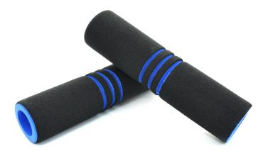 Грипсы SAIGUAN SR-55 127 мм, черные/синие, поролоновые