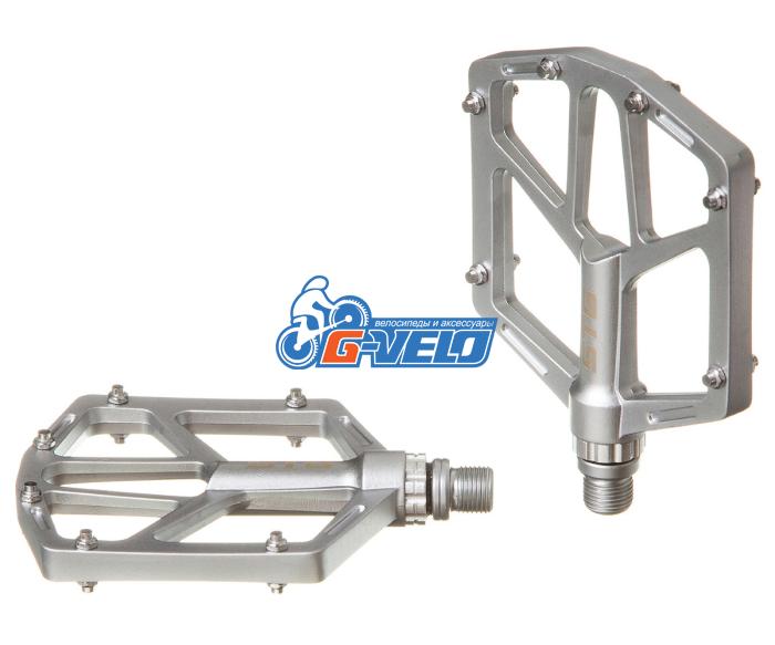 Педали STG BC-PD224 алюм, на пром подшипнике, серые
