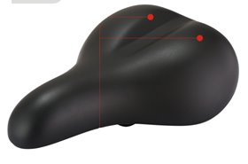 Седло TINGBO V-8219 с пружинами серия CITY/COMFORT, вес 650g, размер 275 x 205mm