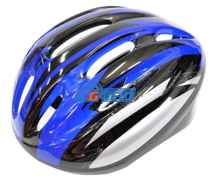 Велошлем ZHUHAI DEMEN DM-V10 MTB, 10 отверстий, синий/красный