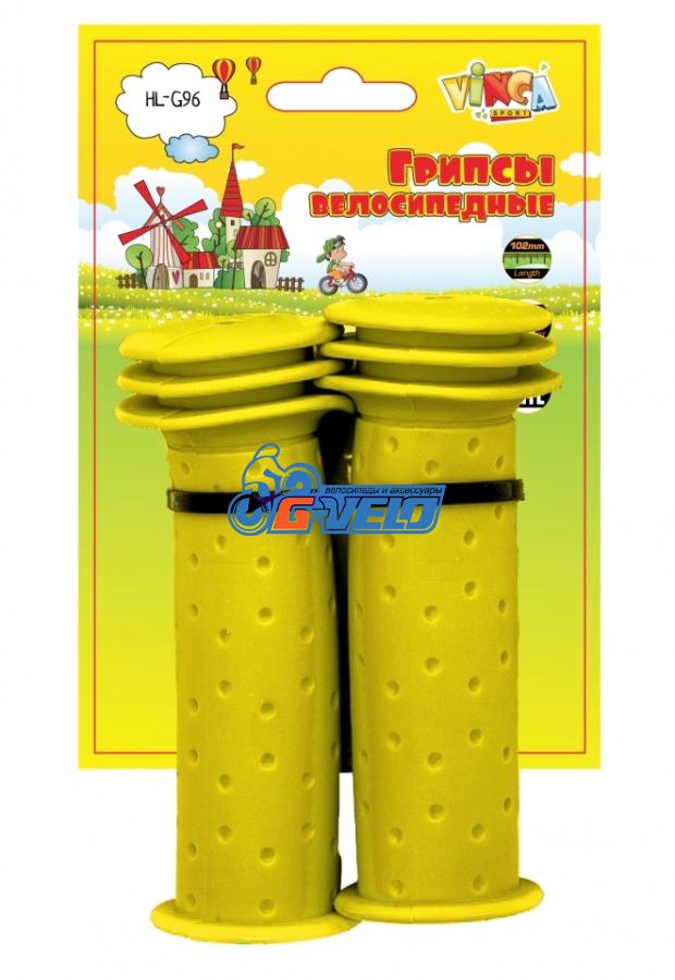 Vinca Sport, Грипсы детские, 102мм, желтые, H-G 96 yellow