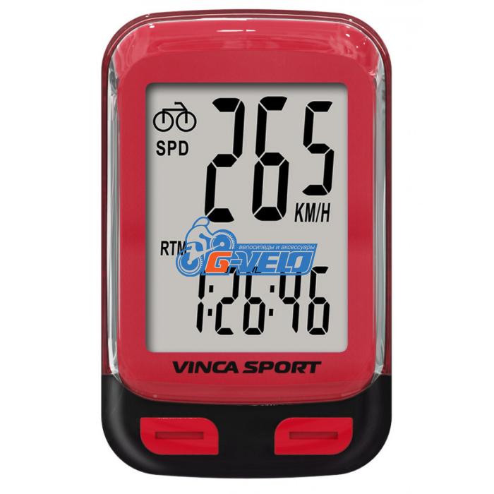 Vinca Sport, Компьютер проводной, 12 функций, красный, инд.уп. V-3500 red	