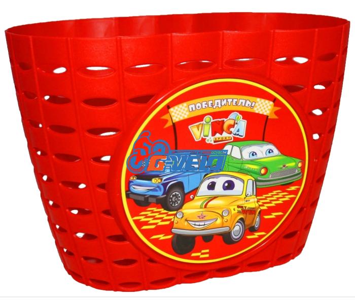 Vinca Sport, Корзинка детская на руль 12-16, цвет красный, 220x140x130мм, P06 Cars