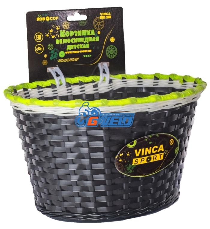 Vinca Sport, Корзинка детская на руль 20-24, цвет черный, 280x170x165мм, P 04 Robocop